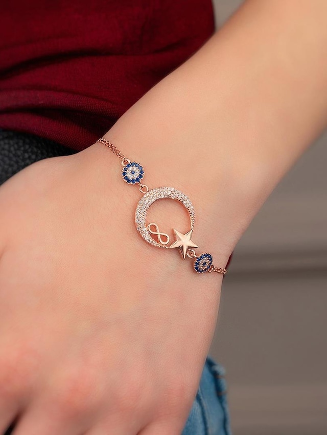 Gümüş Pazarım Ay Yıldız Sonsuzluk Gümüş Bileklik