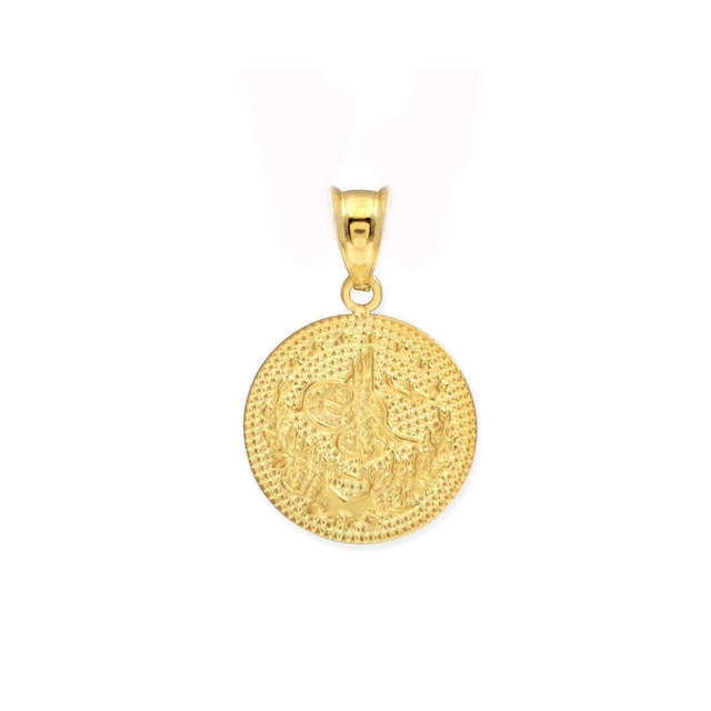 1.5Cm 14 Ayar Altın Tuğrali Kolye Ucu