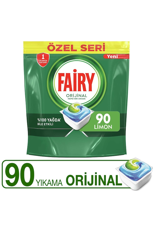 Fairy Hepsi Bir Arada 90 Yıkama Bulaşık Makinesi Deterjanı Kapsülü Orijinal Özel Seri