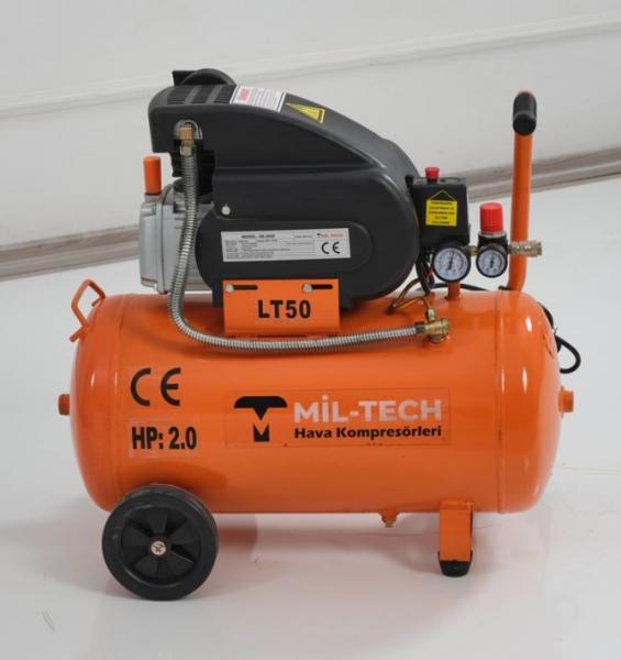 Mil-Tech 50 Litre 2 Hp 8 Bar Hava Kompresörü