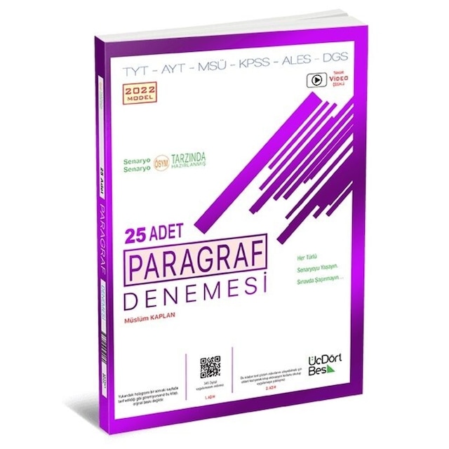 Üçdörtbeş Yayınları Paragraf 25 Li Deneme