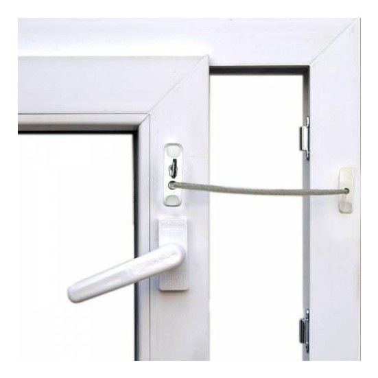 Anahtarlı Halatlı Pvc Kapı Pencere Emniyet Kilidi 10 Adet