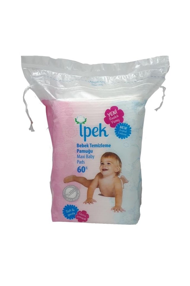 İpek Bebek Temizleme Pamuğu 60 Adet x 12 Paket