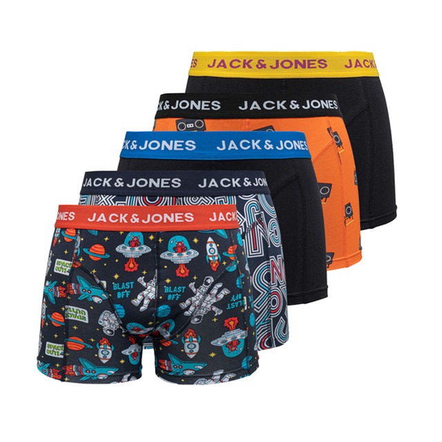 Jack & Jones Karışık 5'li Boxer Paketi-Tyler 12250111 Navy Blazer