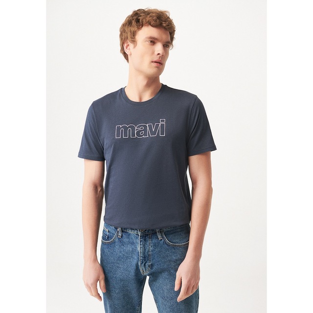 Mavi - Mavi Logo Baskılı Lacivert Tişört 065781-28417