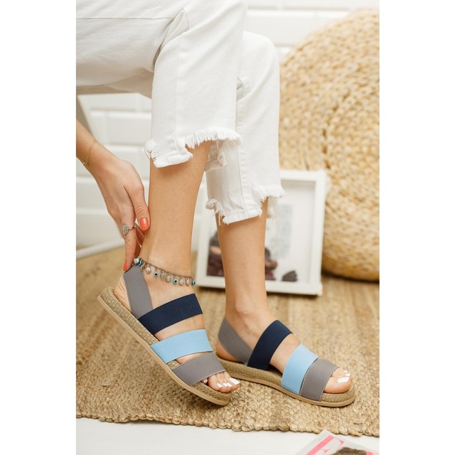 Muggo Şeritli Kadın Sandalet-432159720