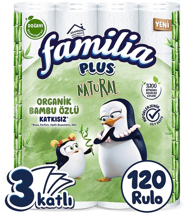 Familia Plus Natural 40'lı Tuvalet Kağıdı 3 Paket