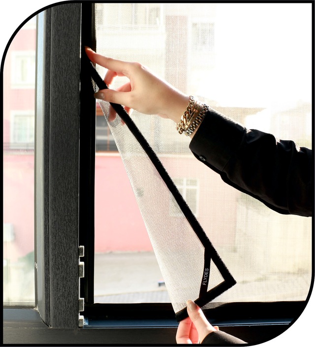 Flydes Fiberglass Ölçüye Özel Üretim Cırt Cırtlı Hazır Sineklik