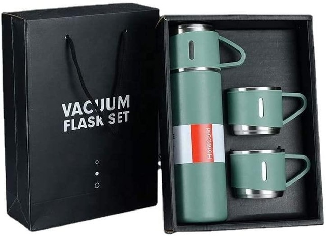 Stainless Steel Vacuum Flask Paslanmaz Çelik Termos Yeşil 500 Ml
