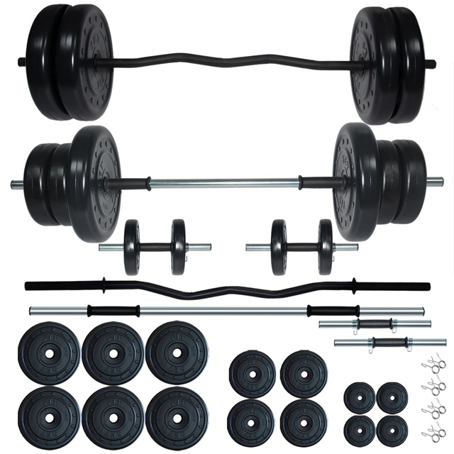 Fitset Spor 98 KG Z Barlı Halter Dambıl ve Fitness Ağırlık Seti