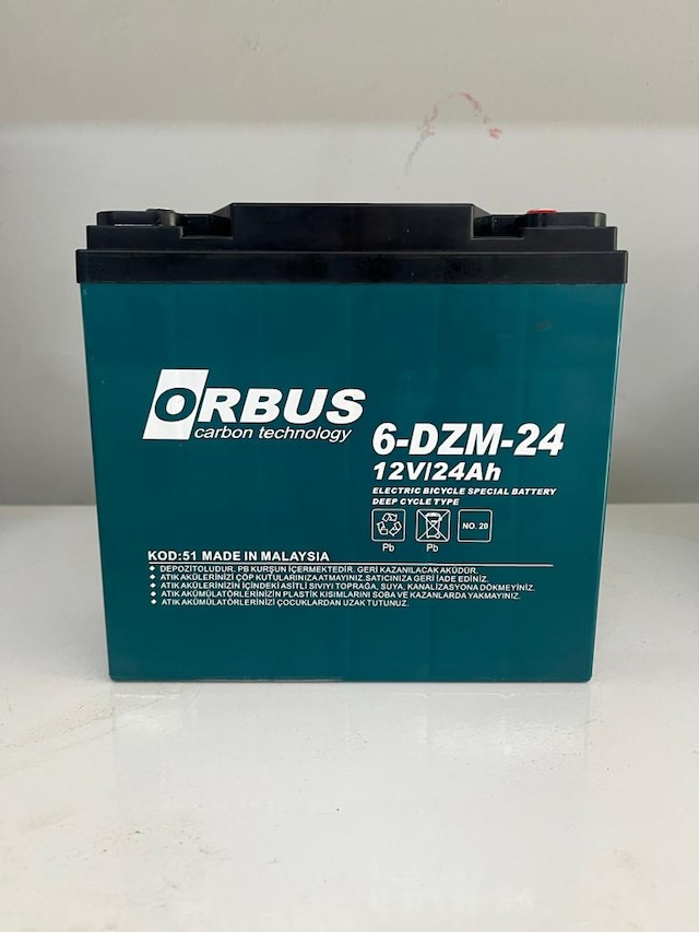 Orbus 12v 24 Ah 2023.05 Yeni Tarihli Elektrikli Bisiklet Aküsü