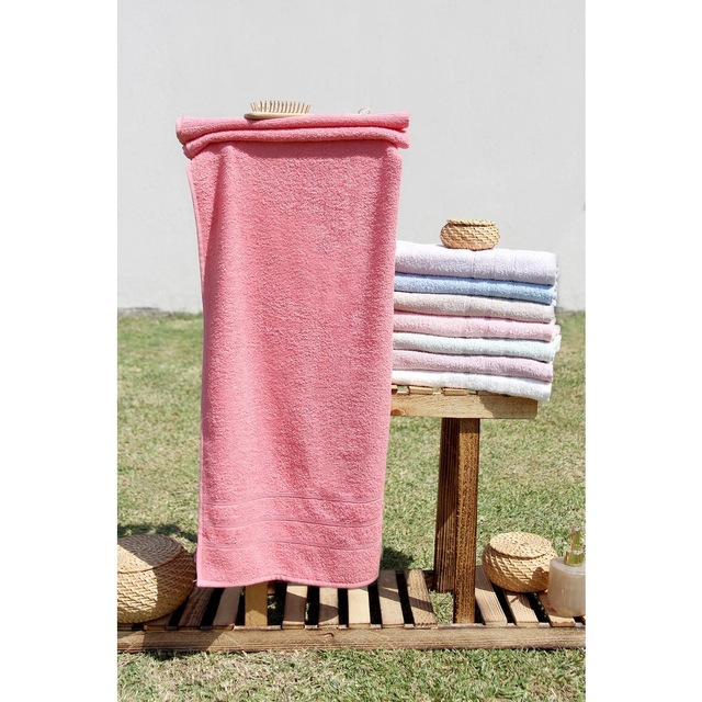 %100 Pamuk Renkli 70X140 Banyo Havlusu