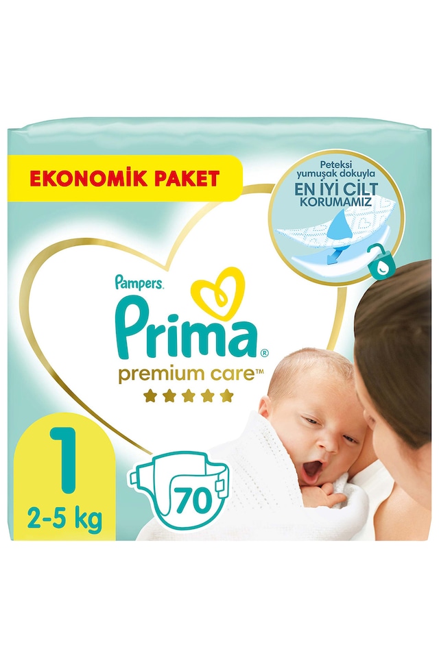 Prima Bebek Bezi Premium Care 1 Numara Yenidoğan Jumbo Paket 70 Adet