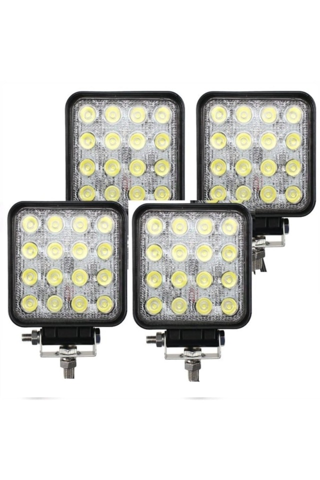 4 Adet 16 Ledli Off Road Çalışma Ve Sis Lambası 48Watt 12 & 24   Vo