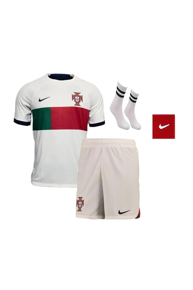 Ronaldo Portekiz Milli Takım Beyaz Deplasman Çocuk Forması 4'lü