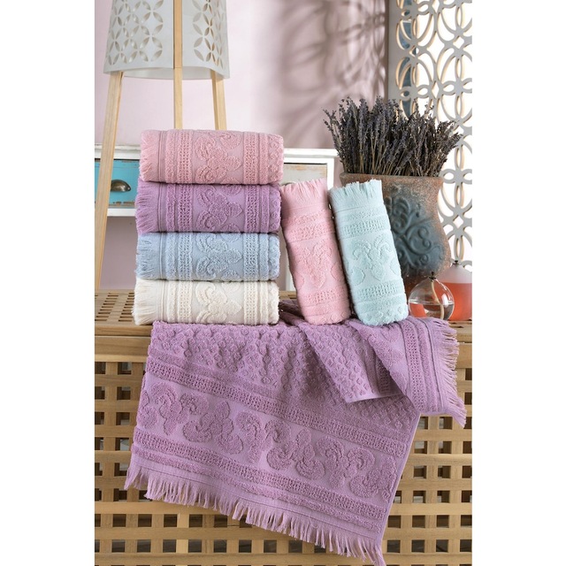 Premium 6'lı 50x90 cm El & Yüz Havlu Seti | %100 Pamuklu