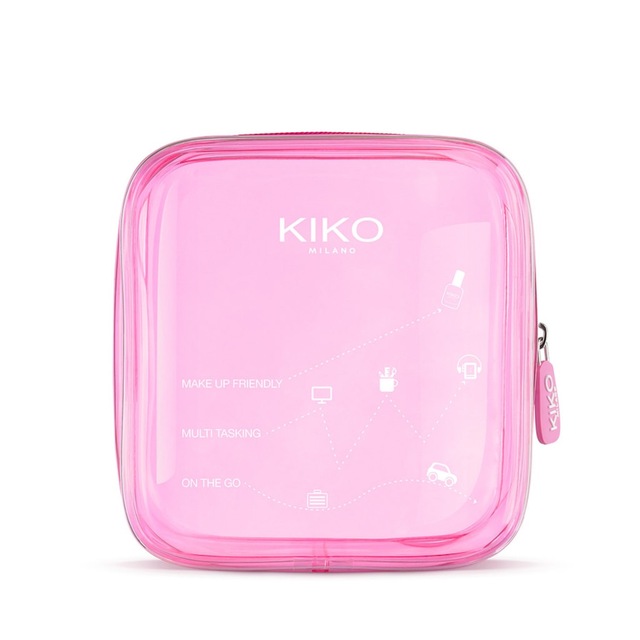 Kiko Mini Pochette 01 03 White Chalk Makyaj Çantası Pembe