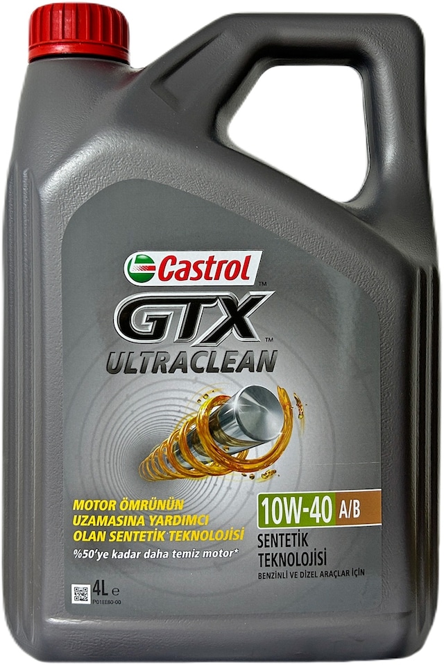 Castrol GTX Ultraclean 10W-40 A3/B4 Sentetik Teknolojisi Motor Yağı 4 L
