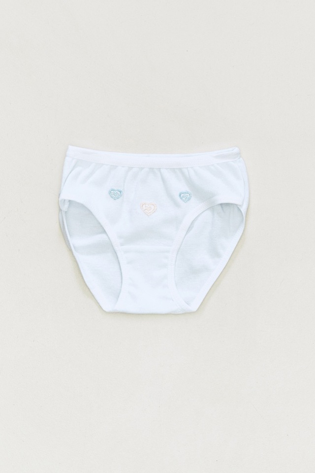 Fullamoda Nakışlı Kız Çocuk Slip Külot- Beyaz