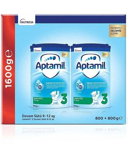 Aptamil 3 Devam Sütü Mega Paket 9-12 Ay 2 x 800 G