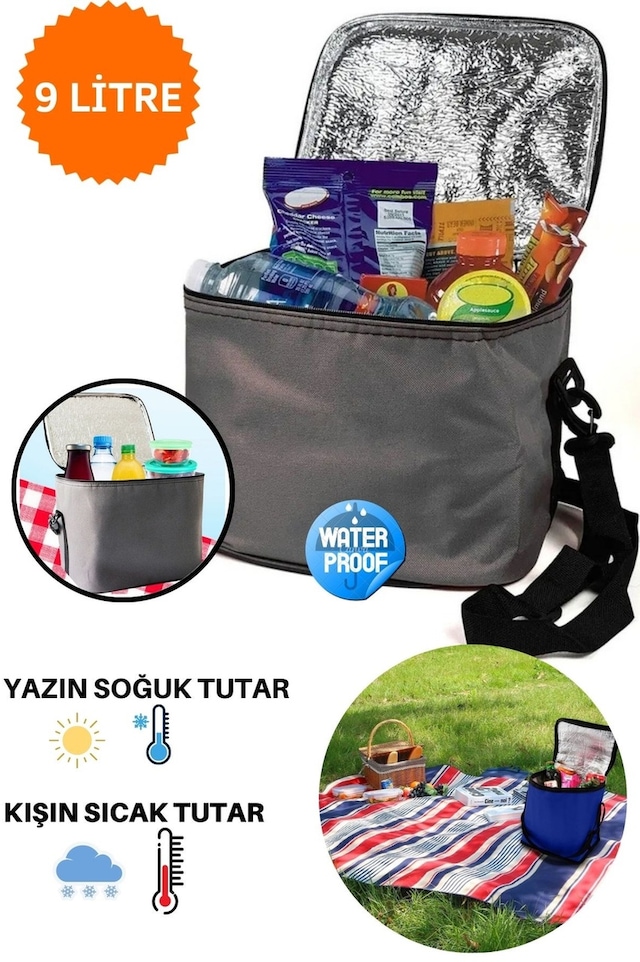 İzolasyonlu Piknik Çantası 9 Lt Termal Çanta