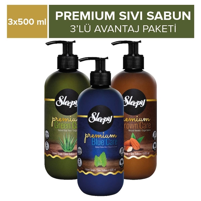 Sleepy Premium Sıvı Sabun 3’lü Avantaj Paketi 3 x 500 ML