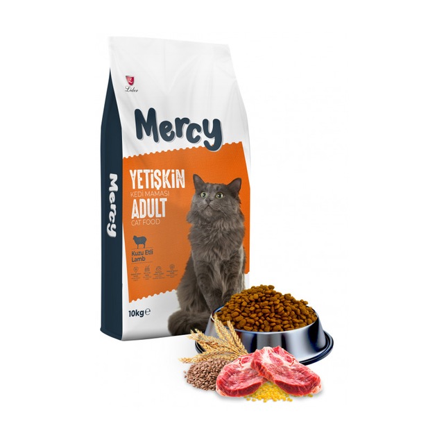Mercy Kuzu Etli Yetişkin Kedi Maması 10 KG