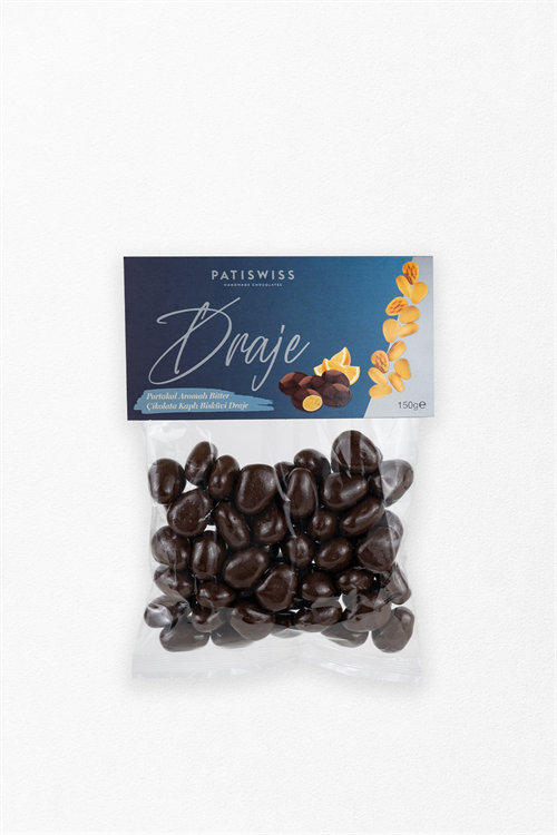 Patiswiss Portakal Aromalı Bitter Çikolata Kaplı Bisküvi Draje 150 G
