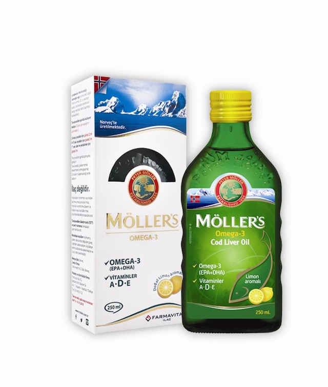 Möllers Omega-3 Limon Aromalı Balık Yağı Şurubu 250 Ml
