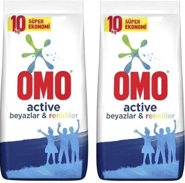 Omo Active Toz Çamaşır Deterjanı 2 x 10 KG