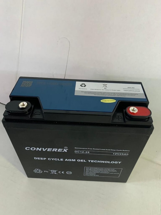 CONVEREX 12V 25AH  2023 OCAK  JEL TİP ELEKTRİKLİ BİSİKLET AKÜSÜ