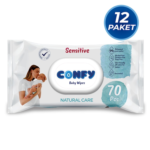 Confy Premium Sensitive Islak Mendil 12X70 840 Yaprak