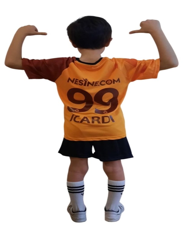 Icardı Sarı-Kırmızı Çocuk Forması 3'lü Set