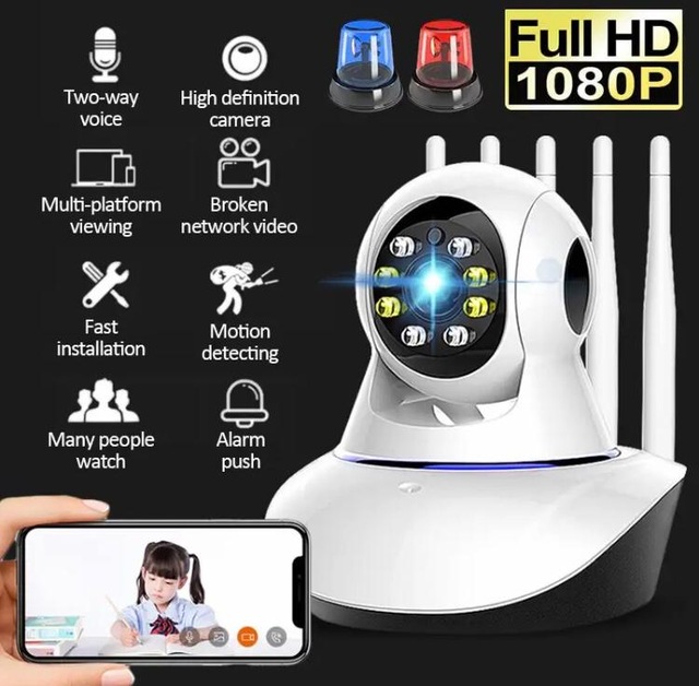 Kablosuz Ip Kamera Ev Güvenlik Wifi Bebek İzleme Takip Kamerası