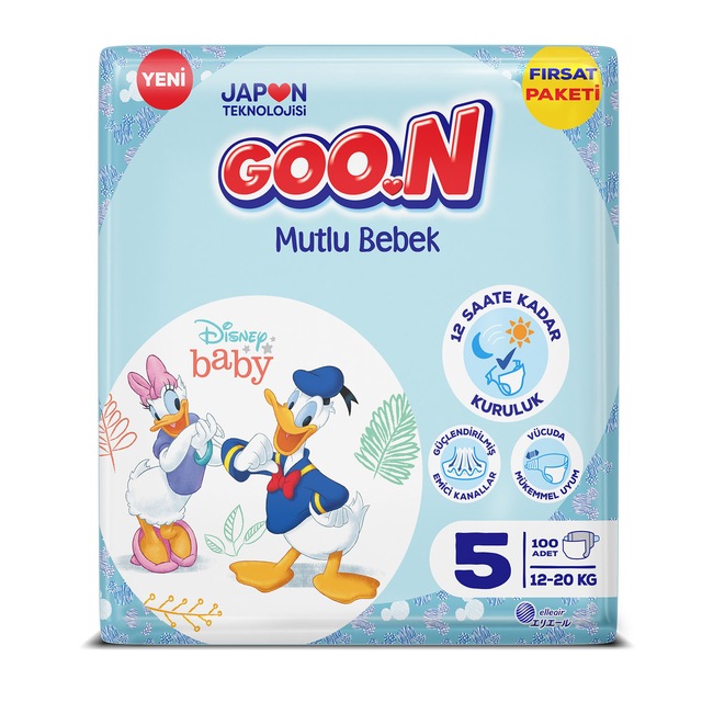 Goon Mutlu Bebek Bebek Bezi 5 Numara Fırsat Paketi 100 Adet