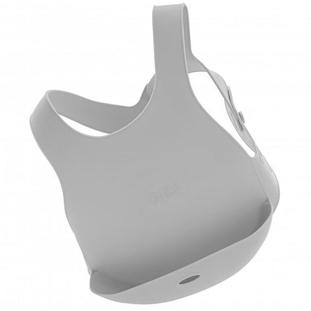 Oioi Silikon Mama Önlüğü Gri