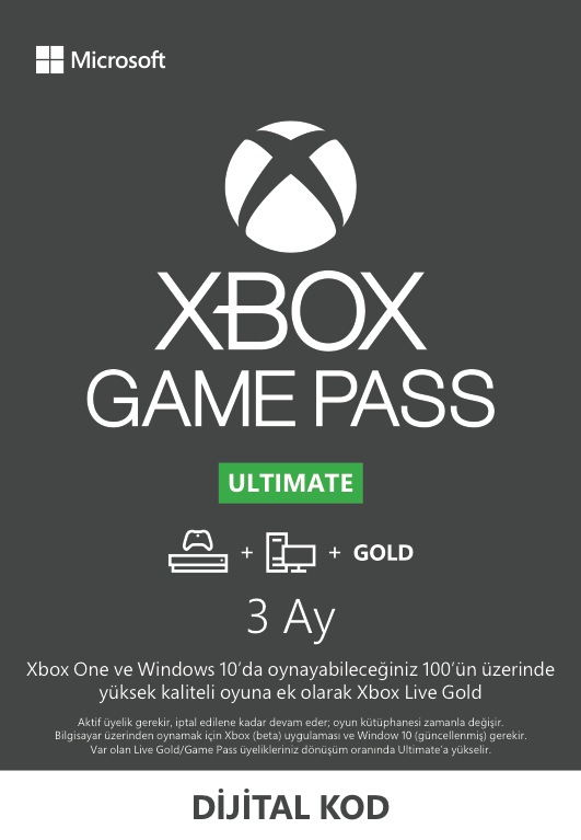 Xbox Game Pass Ultimate - 3 Ay (529793795)
