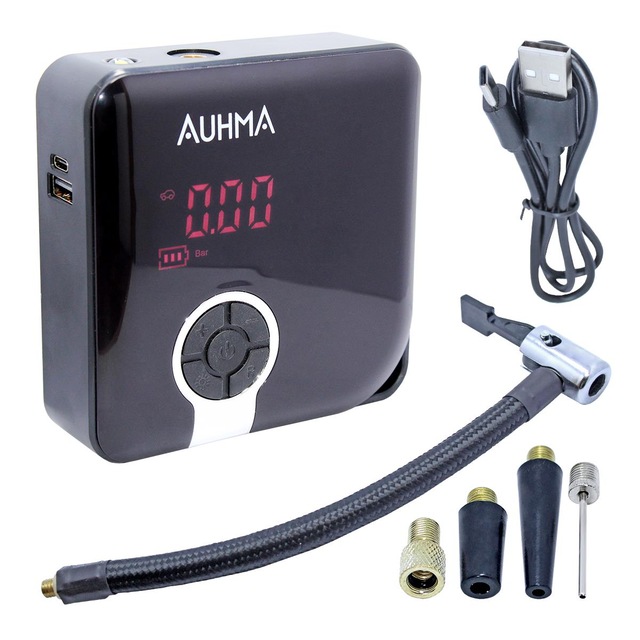 Auhma Portable A5544 Dijital Air Compressor Pumper Lastik Şişirme Pompası
