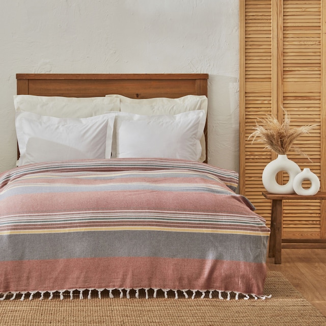 Karaca Home Salerno Çift Kişilik Peştamal Pike Terracota