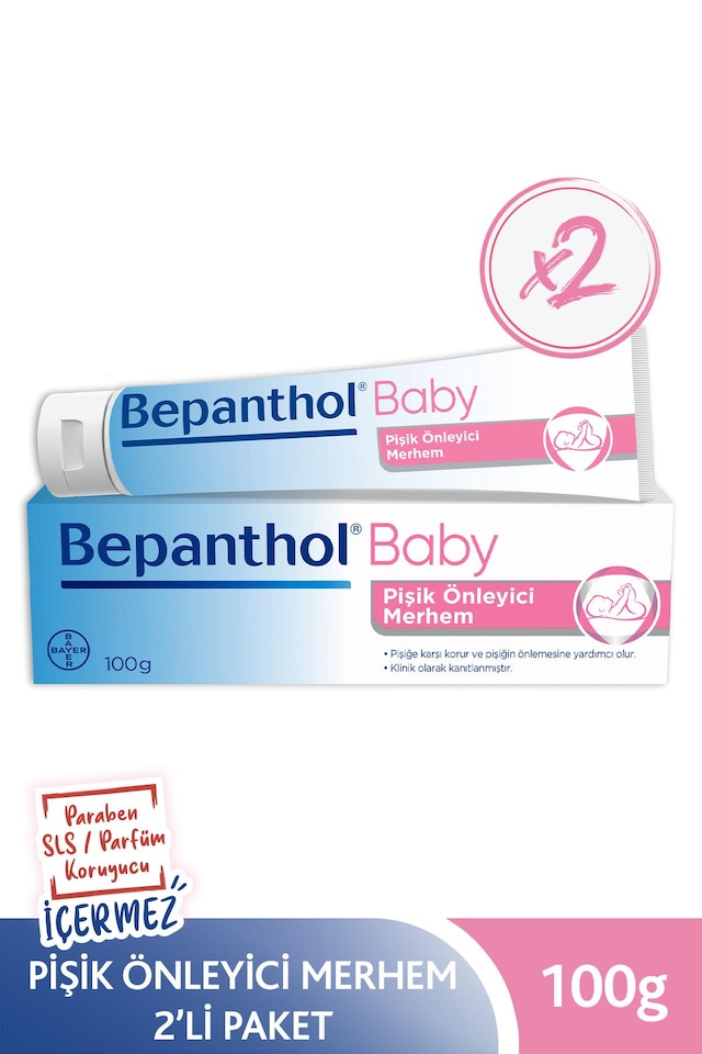 Bepanthol Baby Pişik Önleyici Merhem 100 G 2'li Paket