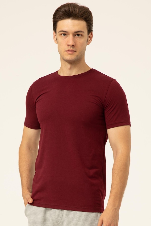 Süvari Erkek O Yaka Regular Kalıp Düz Tişört Ts1014000239-k09