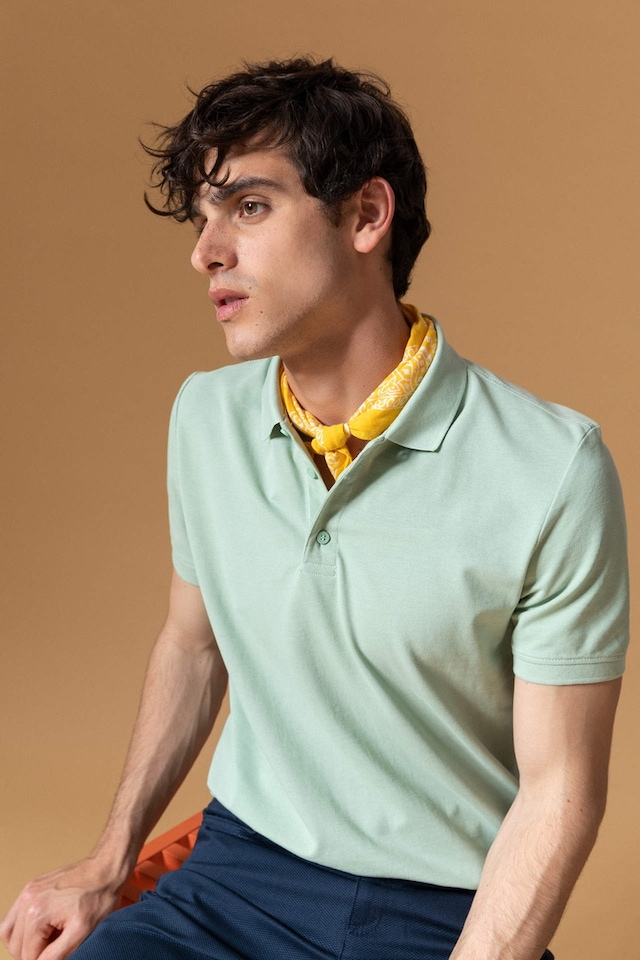 Defacto Regular Fit Polo %100 Pamuk Tişört M7676az22spgn1002