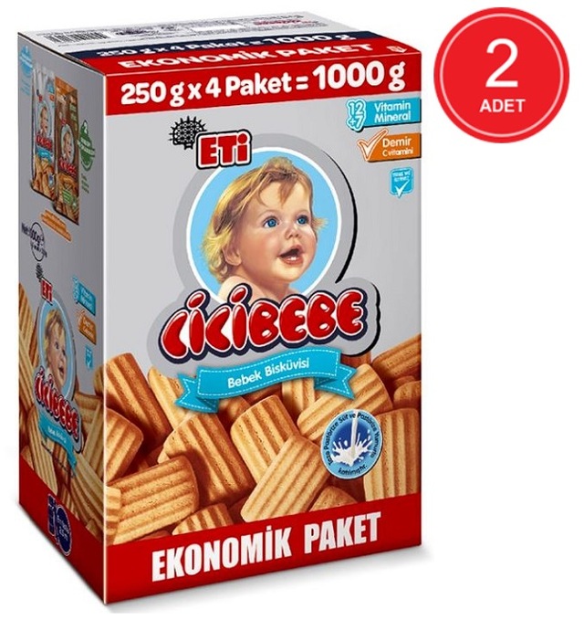 Eti Cicibebe 6+ Ay Bebek Bisküvisi 2 x 1 KG