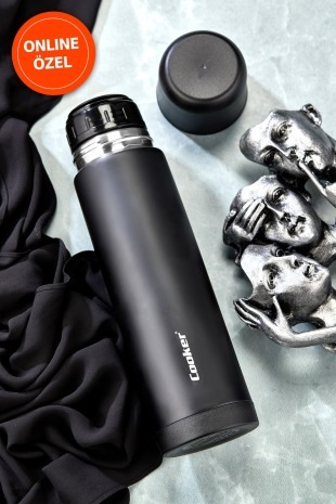 Cooker 0.75 ML Çift Kat Paslanmaz Çelik 750 ML Termos