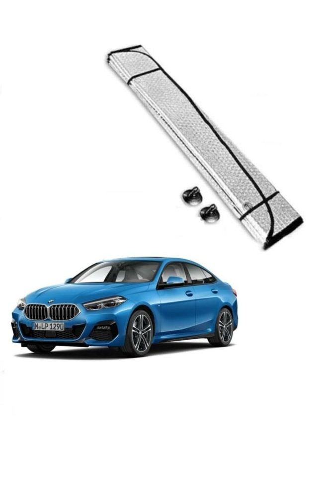 Araba Ön Cam Güneşliği Balonlu Metalize Parlak Alüminyum Katlanabilir Oto Güneşlik (130x60cm)