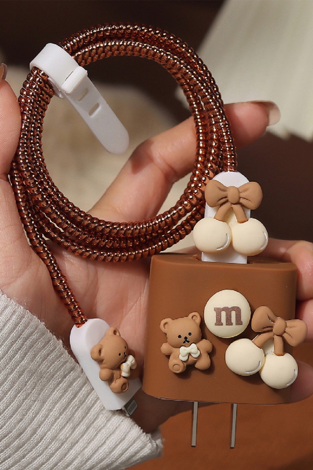 iPhone 18W/20W Uyumlu Şarj Koruyucu / Kablo Koruyucu 5'li Set