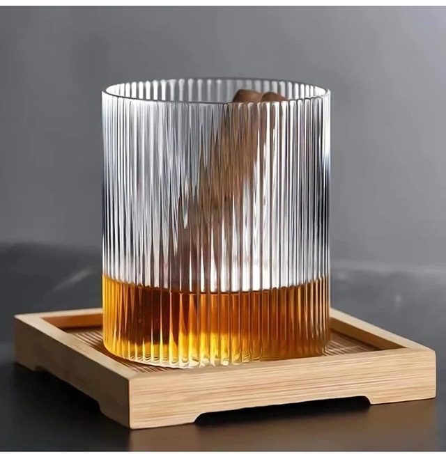 Finehome Viky Çizgili Origami Bardak 2'li 300 ML