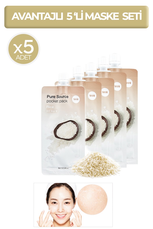 Missha Ölü Derileri Arındıran,Aydınlatıcı Pirinç Peeling Set 5