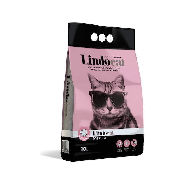 Lindo Cat Bebek Pudralı Topaklaşan İnce Taneli Kedi Kumu 2 x 10 L