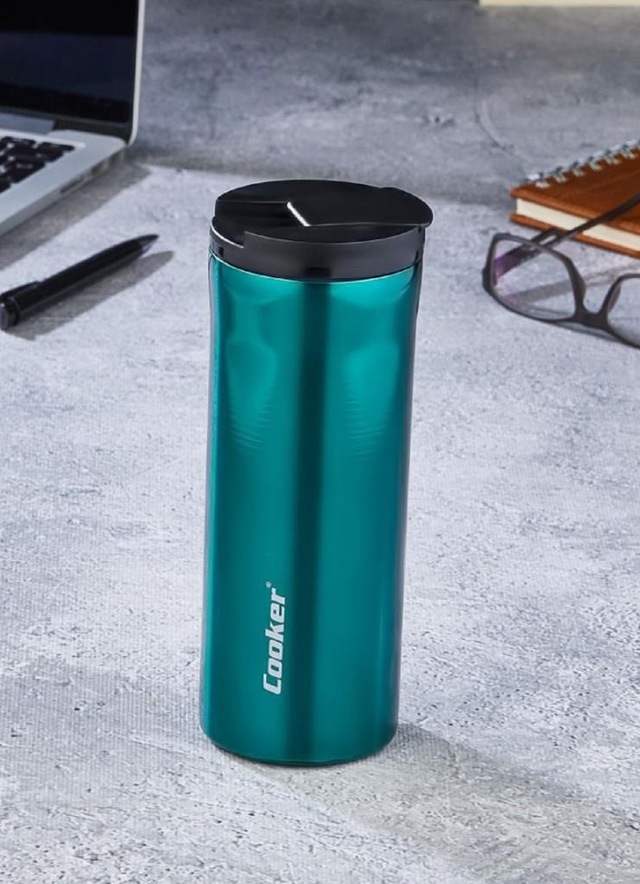 Ckr-2041 Çift Katlı Çelik Kupa Termos 400  ML Yeşil
